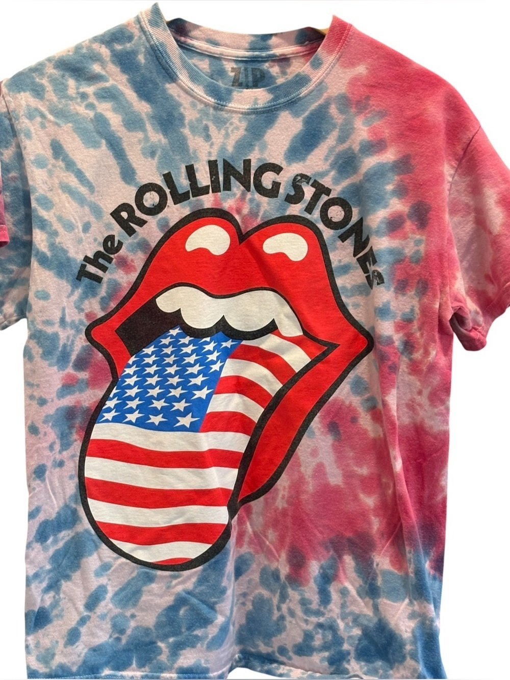 Zip Code Concert Rolling Stones Tour 2015 Tee Shirt Size Medium Tie Dye